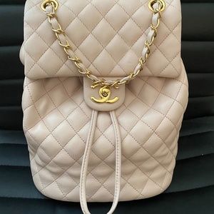 AUTHENTIC CHANEL URBAN SPIRIT BACK PACK...GOLD HARDWARE